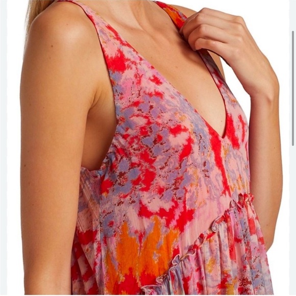Free People Julianna Floral floaty maxi dress small - Picture 7 of 16